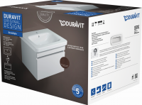 Duravit DuraStyle Комплект мебели: 800х455 умывальник 232080+подвесная тумбочка DS6381, 1 выдв ящик, вкл сифон. цвет: каштан темный