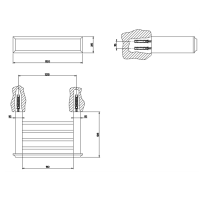Gessi Eleganza Полочка 15см, подвесной, цвет: хром