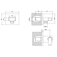 Gessi Rettangolo Держатель для душевой лейки с выводом воды, цвет: хром