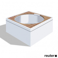 Деревянная решетка с крышкой для гидромассажной ванны Duravit Blue Moon, 140x140