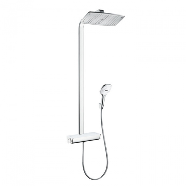 Hansgrohe Raindance Select 360 Showerpipe Душевая система, с верхним душем 36х19см, термостатический смеситель , с ручным душем, цвет: хром/белый