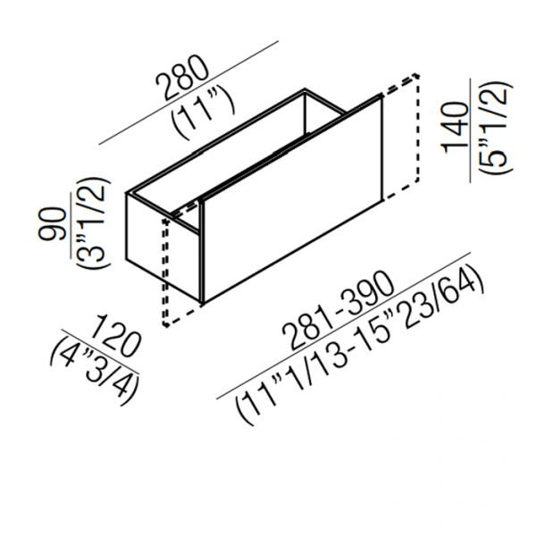 Agape Sen Полка или двойной держатель т/б, подвесной, цвет: черный