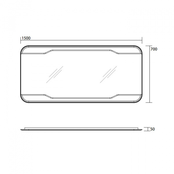 Kerasan Waldorf Зеркало без светильника 150х70см, с выключателем