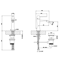 Gessi Mimi Смеситель для биде на 1 отверстие, с донным клапаном, цвет: хром