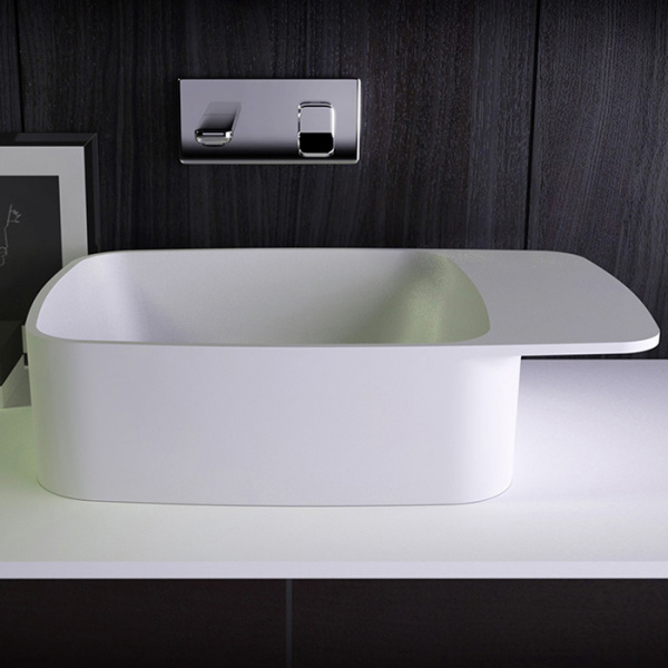 KNIEF Pride Раковина 67х40х15 см, без отв., цвет: белый матовый