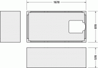 Опора из стиропора для ванны Duravit Starck, 167x87
