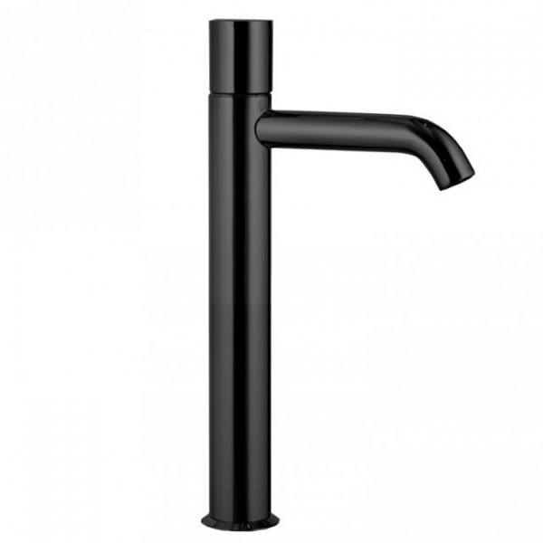 Fantini Nostromo Смеситель для раковины, 1 отв., без донного клапана, излив 145мм, цвет: черный матовый