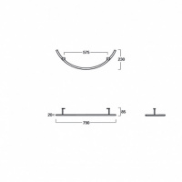 SIMAS Lavabi d'arredo Фронтальный хромир.полотенцедержатель для TOP 63/62/60