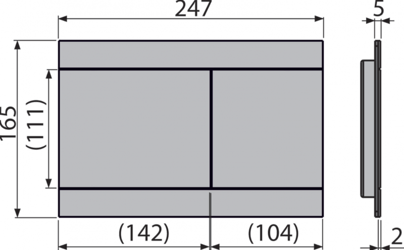 Кнопка управления для скрытых систем инсталляции, RED GOLD-глянец, арт.FUN-RG-P