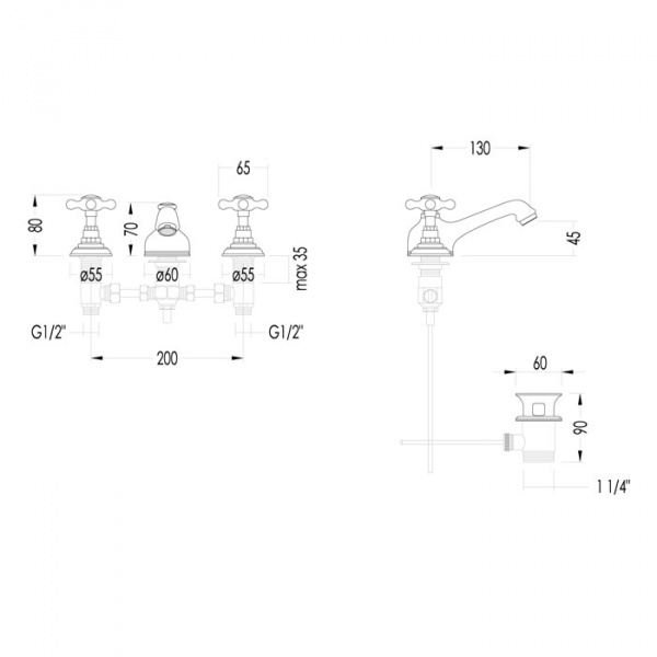 Devon&Devon Austin Смеситель для раковины, цвет: хром