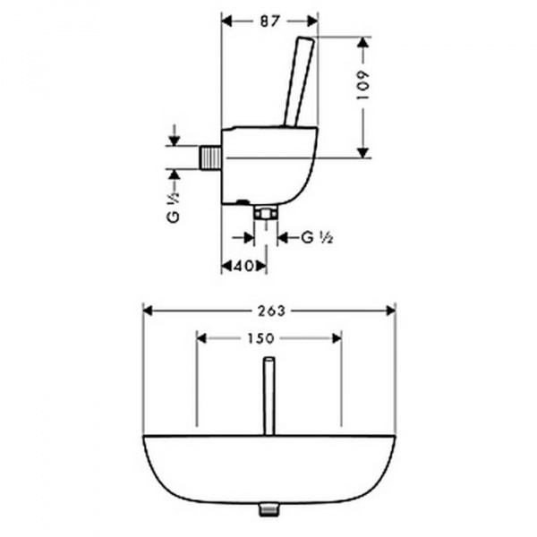 Hansgrohe PuraVida Смеситель для душа, настенный, цвет: хром