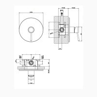 Gessi Goccia Встраиваемый однорычажный смеситель, внешняя часть, цвет: хром