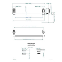 THG Ange Полотенцедержатель 45см., подвесной, цвет: хром