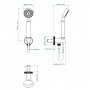 THG Hirondelles Душевой комплект: ручной душ, держатель с подводом воды и шланг 1500 мм, цвет: Soft gold