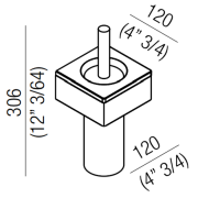 Agape 369 Туалетный ёрщик, подвесной, цвет: глянец