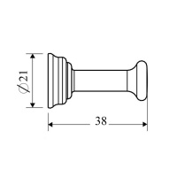 Axor Montreux ​Крючок ​одинарный, подвесной, цвет: полированное золото