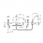 Nicolazzi Le Pietre Смеситель на борт ванны, 4 отв., излив: 223 мм, с ручным душем, цвет: золото