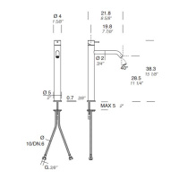 NOORTH milldue edition Смеситель для раковины, 1 отв., цвет: полированная сталь