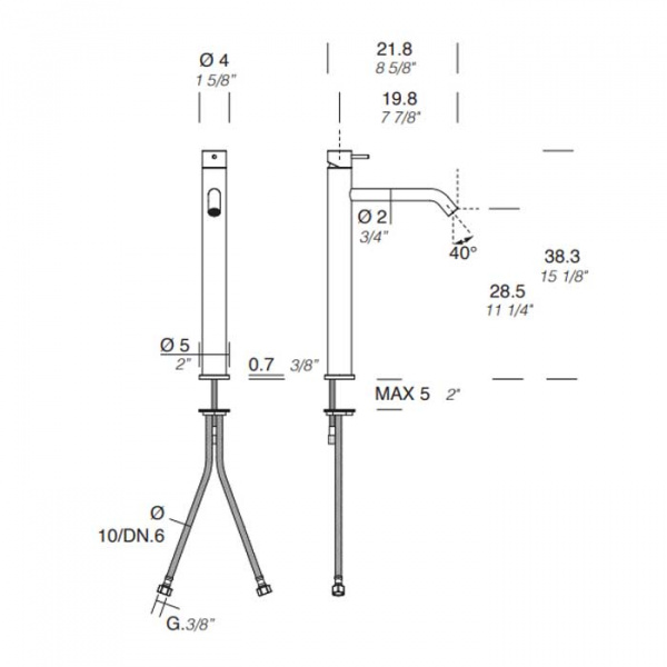 NOORTH milldue edition Смеситель для раковины, 1 отв., цвет: полированная сталь