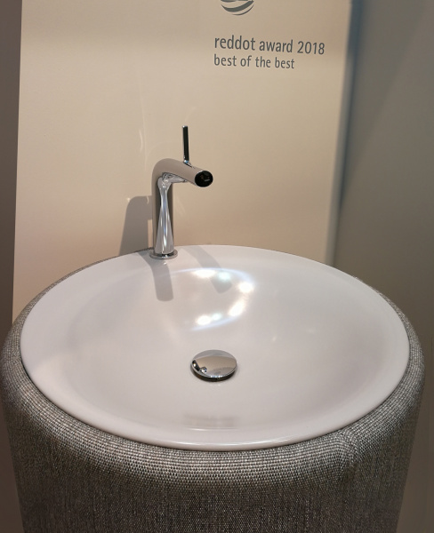 Bette Lux Oval Couture Раковина 55х90 см, 1 отв., с текстильным подиумом цвет: буро-серый