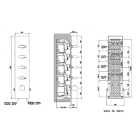 Gessi Rettangolo Встраиваемый термостатический смеситель, подключение на 3/4”, с 4мя независимыми выходами, внешняя часть, цвет: хром