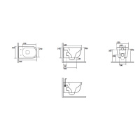 Kerasan Tribeca Унитаз подвесной 54х35см, безободковый, c креплением WB9N, цвет: Nocciola