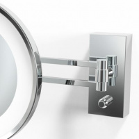 Decor Walther BS 36 LED Косметическое зеркало 22см, подвесное, увел. 3x, подсветка LED, цвет: хром