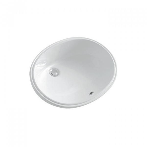 Kerasan Diamante Раковина 55х40 см, без отв., встраиваемая под столешницу, с лекалом и крепежом, цвет: белый