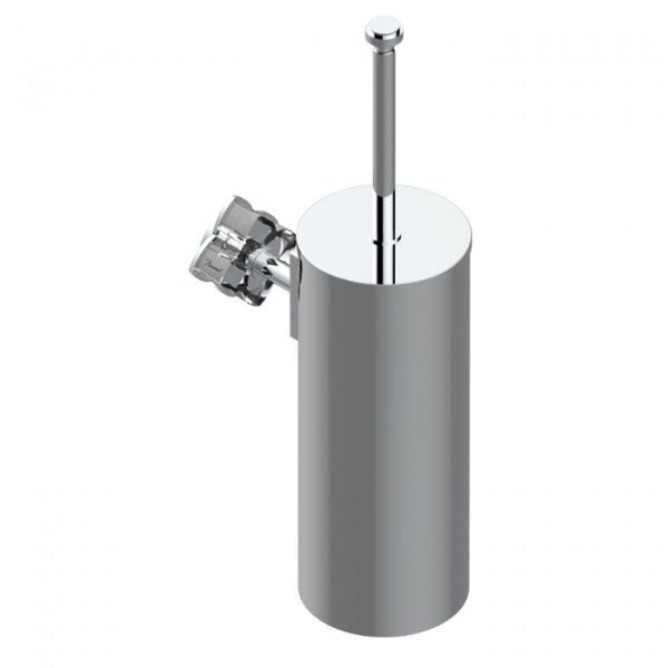 THG Pétale de cristal clair Ёршик для туалета, подвесной, цвет: хром/прозрачный хрусталь