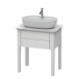Duravit Luv База напольная, с 1 выдв. ящиком, каменной столешницей и раковиной, 743x688x450, цвет: белый шелковисто-матовый