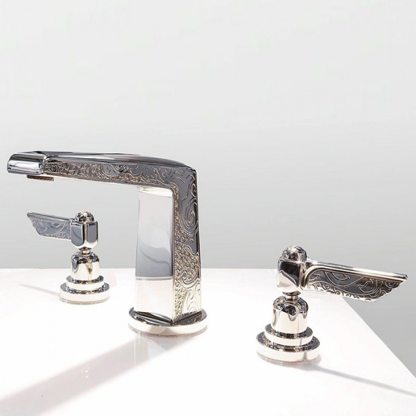 Nicolazzi Liberty Смеситель для раковины, на 3 отверствия, с донным клапаном, цвет: хром