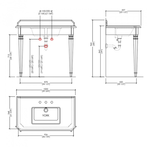 Devon&Devon Epoque Декоративная структура 100х59.7см, с раковиной на 3 отв., цвет: хром/белый мрамор