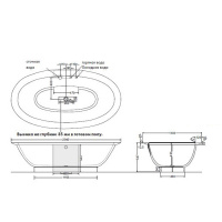 Burgbad Diva Ванна отдельностоящая 204x110x55 см, овальная