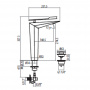 Gattoni Fly Смеситель для раковины высокий однорычажный, цвет: хром