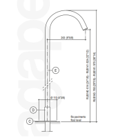 Agape Fez Напольный смеситель для ванны, без регулятора температуры и подачи, высота: 76см, цвет: хром