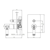 Bossini Liberty Смеситель для душа, встраиваемый, с девиаторм 2 направления, цвет: золото