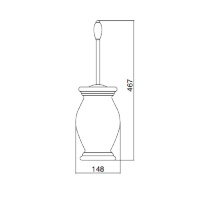 Sbordoni Calla Туалетный ершик, напольный, керамика/бронза