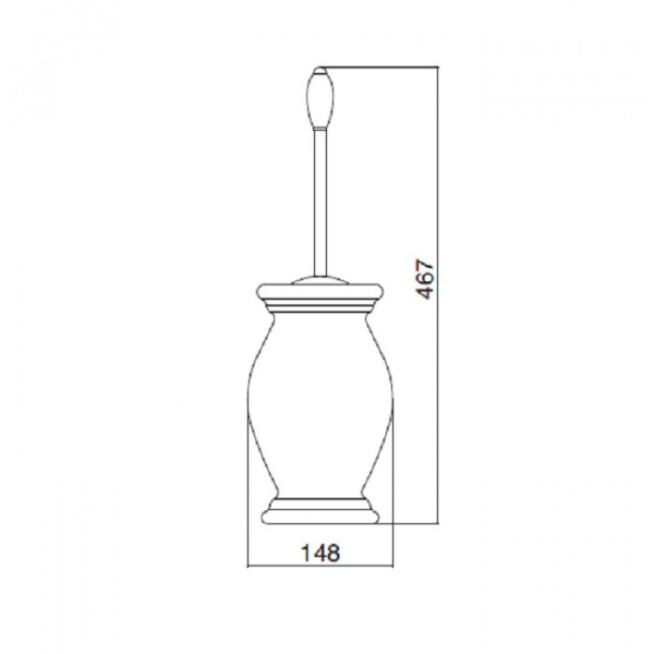 Sbordoni Calla Туалетный ершик, напольный, цвет: керамика/хром