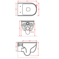 Artceram THE ONE Унитаз подвесной безободковый , 52х35см, с креплениями, цвет: blu zaffiro СИДЕНЬЕ НА ВЫБОР