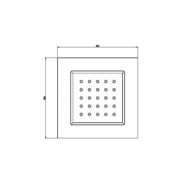 Gessi Body Jets Встраиваемая поворотная боковая форсунка, цвет: хром