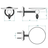 THG Malmaison Metal Мыльница металлическая, подвесная, цвет: состаренный никель