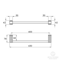 Stella Casanova Полотенцедержатель подвесной 40 см 602/40 цвет: хром