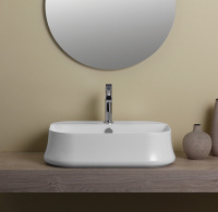 SIMAS Sharp Раковина 60х42 см, 1 отв., цвет: белый