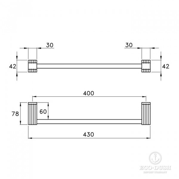 Stella Casanova Полотенцедержатель подвесной 40 см 602/40 цвет: хром