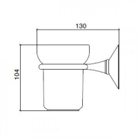 Sbordoni Flora Стакан с держателем, подвесной, керамика/бронза