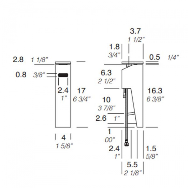 NOORTH milldue edition H2O Смеситель для раковины встраиваемый, однорычажный, цвет: хром