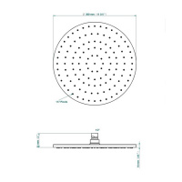 THG Amboise Lapis Lazuli Верхний душ Ø300 мм., цвет: полированное золото
