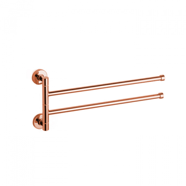 Bertocci Cinquecento Полотенцедержатель двойной, поворотный 37 см, подвесной, цвет: розовое золото