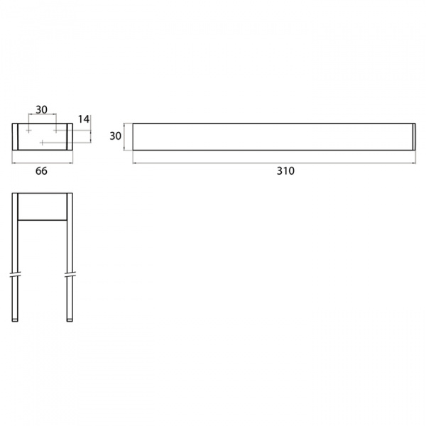 EMCO Liaison Держатель полотенец,  двойной, фиксированный, 31см, подвесной, цвет: хром