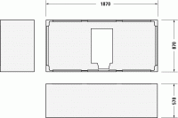 Опора из стиропора для ванны Duravit DuraStyle, 187x87